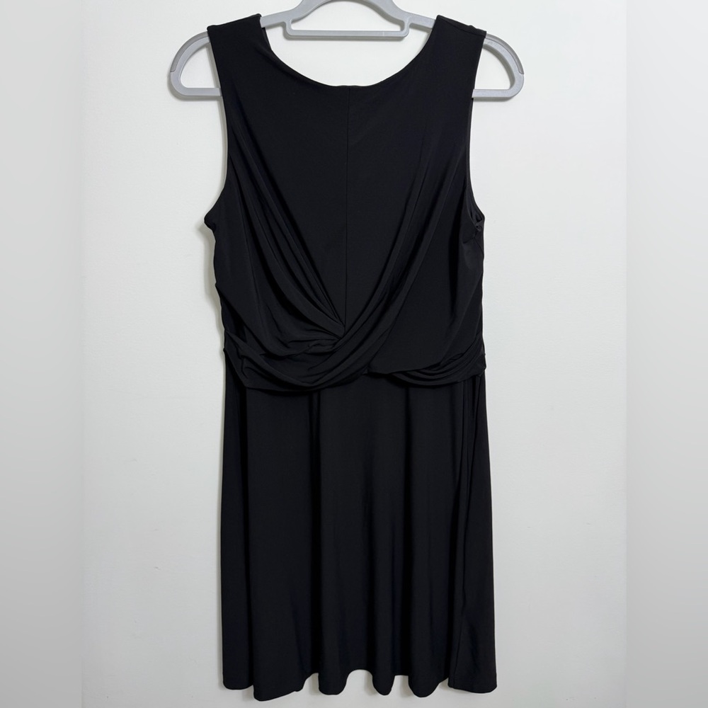 Black Mini Dress with Gold Zipper